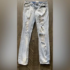 Cello ankle destroyed torn jeans